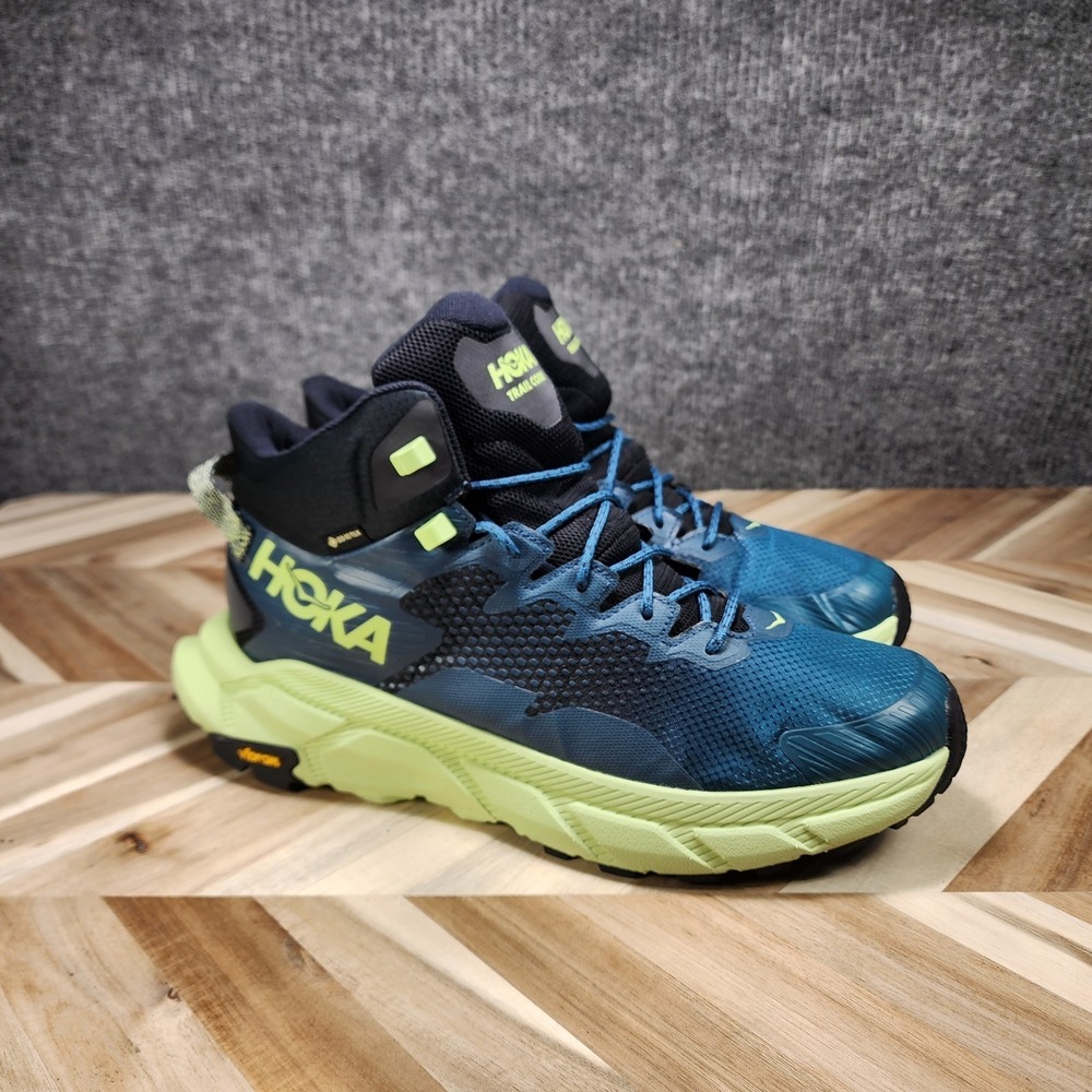 Hoka One One Trail Code Gore-Tex 1123165-BGBCR Men 11D Blue Hiking Shoes EBS1784